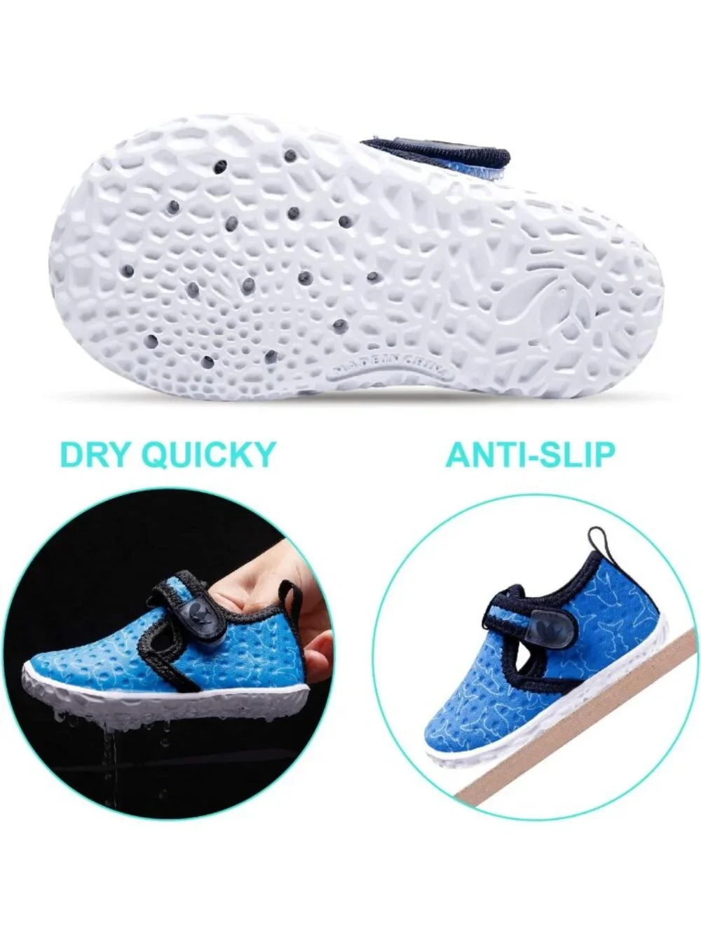 Quick-Dry Aqua Socks for Kids - Lightweight Barefoot Water Shoes for Beach
